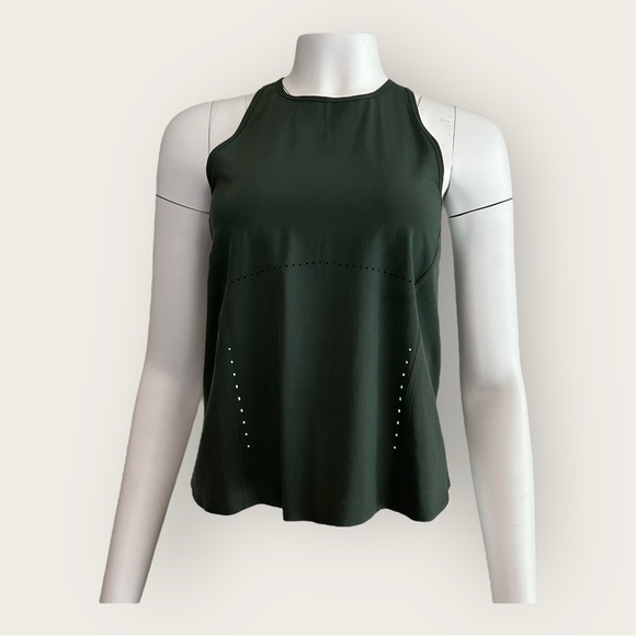EUC | Lululemon | Swift Ventilated Racerback Running Tank | Green | Small - Picture 2 of 13